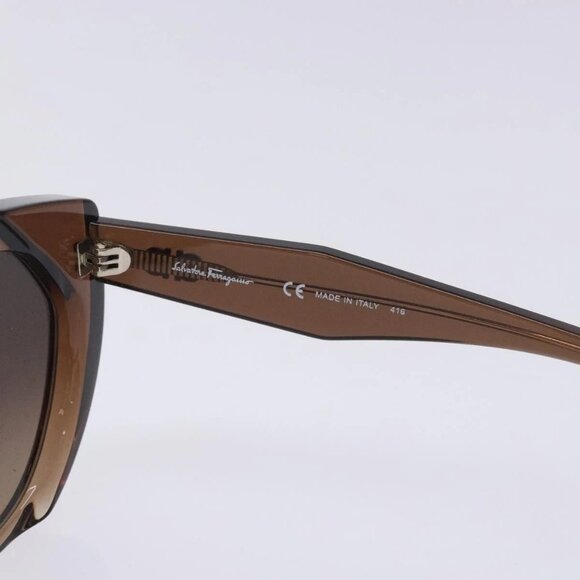 Salvatore Ferragamo Gancini Sunglasses plastic Brown Auth - Picture 10 of 15